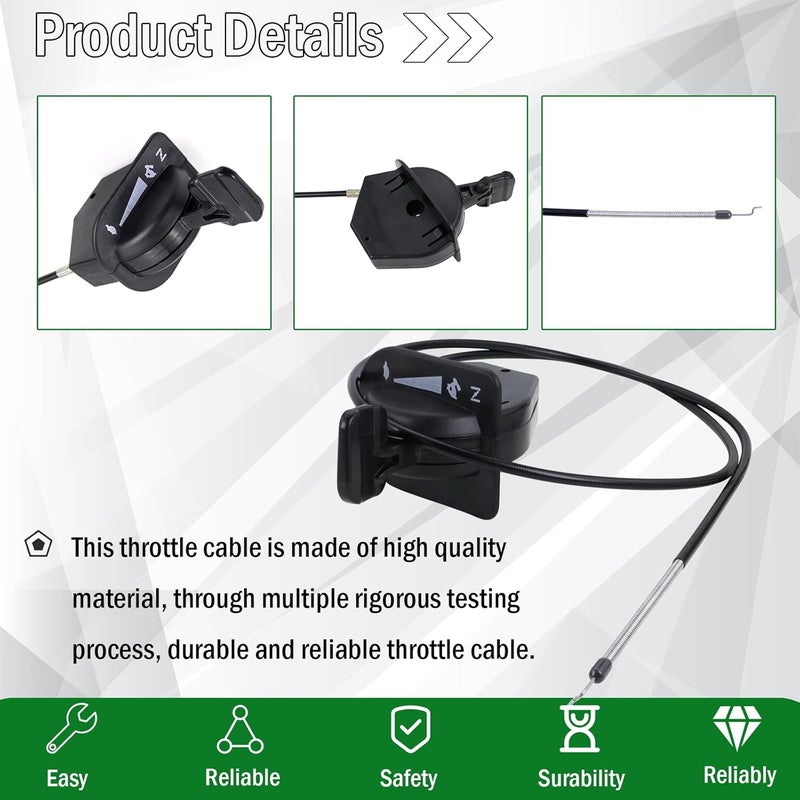 Xiaoyudou 946-05098c Throttle Choke Cable Compatible with Craftsman MTD Cub Cadet XT1-LT46 LT50 GT50 GT54 ST54 LT54 XT2-LX46 LX50 GX54 Replaces 946-05098A 946-05098b 746-05098a - Image 4